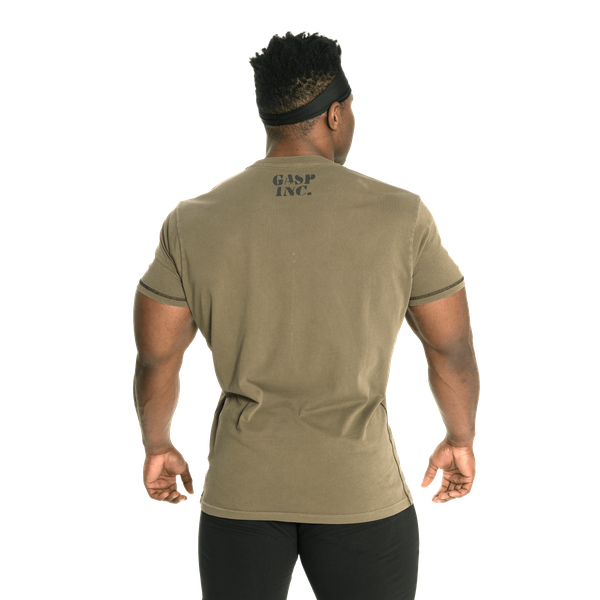 新品 GASP INC. オリーブ Tシャツ　Mサイズ 楽天市場】GASP Tシャツ オリーブ ジム トレーニング 筋トレ