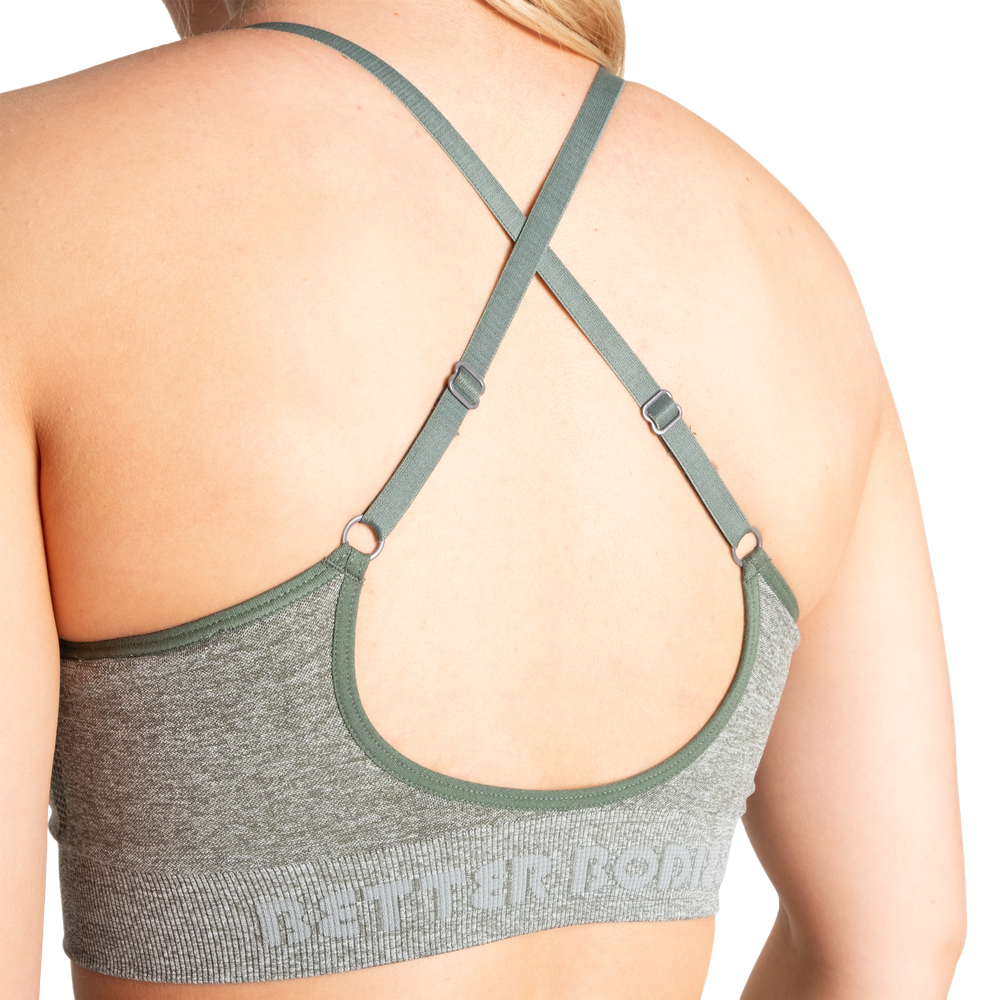 Better Bodies Curve Scrunch Bra Green Melange
