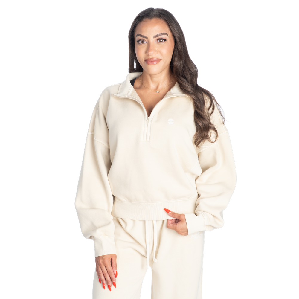 Washed Half Zip Sweater | Vintage 90's Boxy Fit | Better Bodies