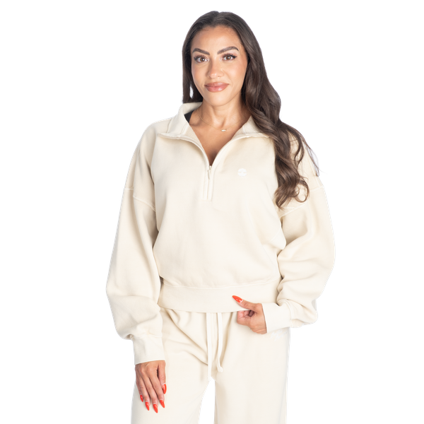 Washed Half Zip Sweater