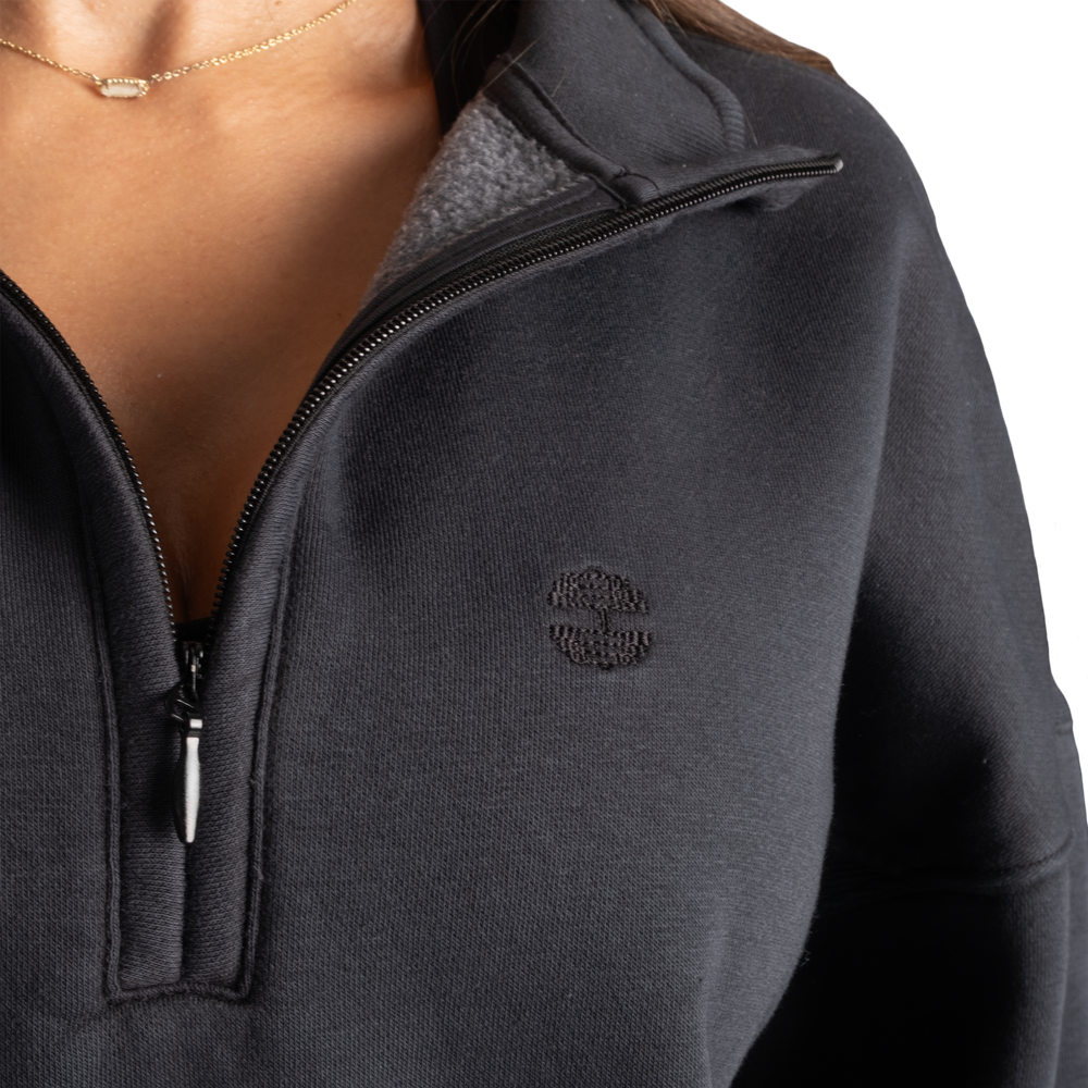 Washed Half Zip Sweater