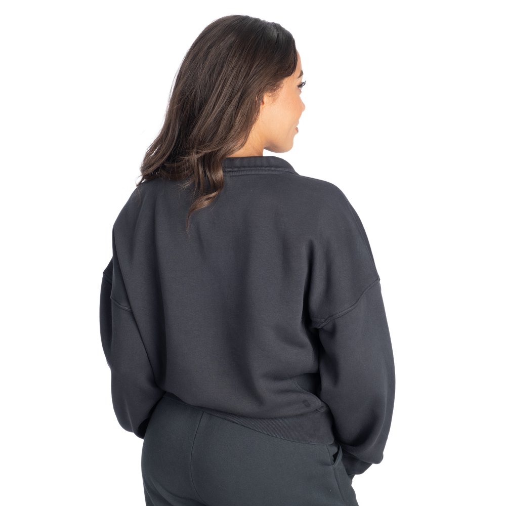 Washed Half Zip Sweater